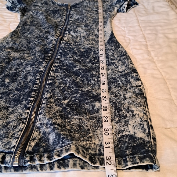 V.I.P. Jeans full front zip denim mini dress - Picture 13 of 13